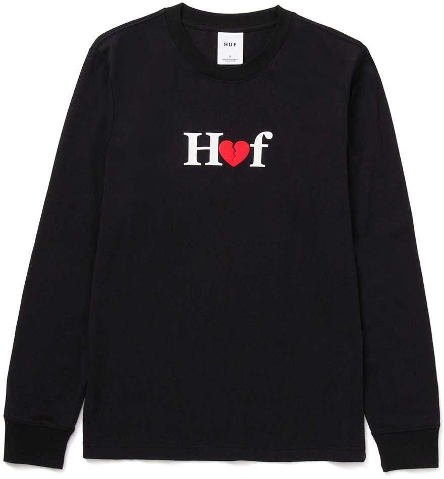 HUF t-shirt damski  MILTON LS RELAX TEE Black