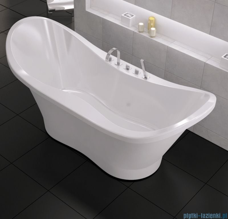 Sanitti Uno XL wanna wolnostojąca 182x77 + syfon klik-klak biała