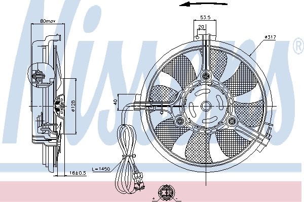 NISSENS Wentylator, kondensator klimatyzacji NISSENS 85519