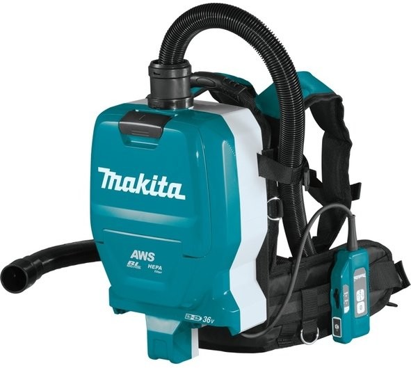 Makita Odkurzacz plecakowy akumulatorowy DVC265ZXU 2x18V AWS DVC265ZXU