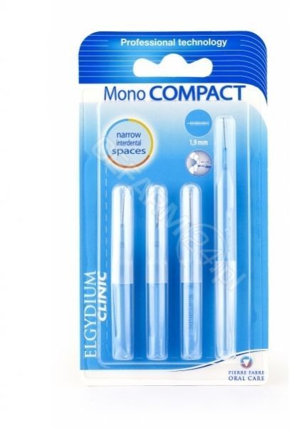 Pierre Fabre Czyściki do przestrzeni międzyzębowych Elgydium CLINIC Mono COMPACT 1,9 mm niebieskie x 4 szt