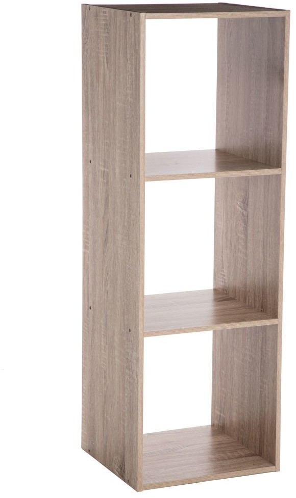 5five Simple Smart Półka dekoracyjna regał na książki ozdoby 3 poziomy kolor naturalnego drewna wys 100 cm B079KB9PVD