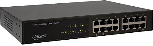 InLine 32311i Gigabit łącza sieciowe (16-Port, 1 GB/s. Dzięki temu Mac Pro nigdy nie każe, 27,94 cm (11 cali) bez wentylatora o przekątnej 48,7 cm (19 cali) pod różnymi kątami) metalowy 4043718238163