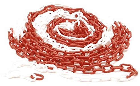 Perel 1186  10 łańcuch z tworzywa sztucznego, średnica 6 MM, długość 10 m, czerwony/biały 1186-10