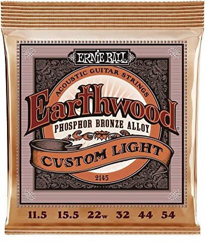 Ernie Ball Earthwood niestandardowe struny do gitary akustycznej z brązu fosforowego - rozmiar 11,5-54 P02145