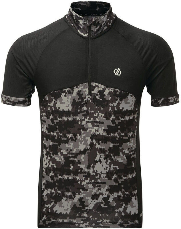 Dare 2b StayTheCourse Koszulka rowerowa z zamkiem błyskawicznym Mężczyźni, black/black XL 2020 Koszulki z krótkim rękawem DMT511-82680