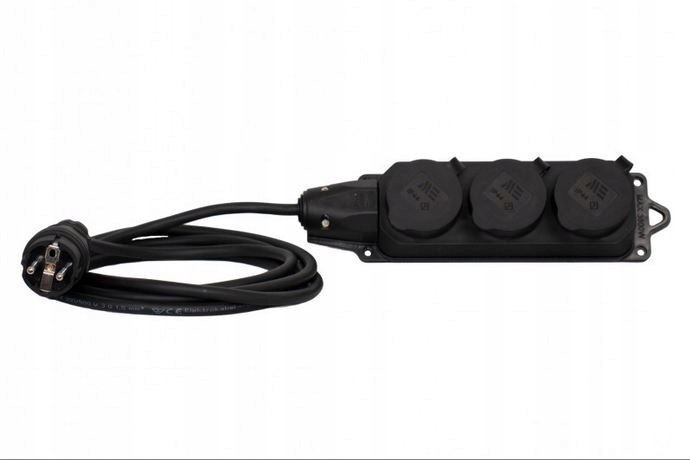 3M Przedłużacz listwowy 3x230V Opd 3x2,5 b