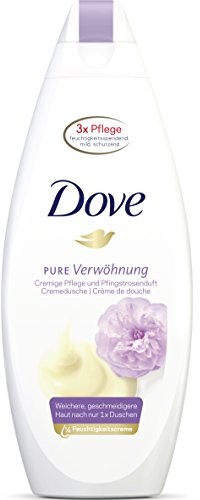 Dove pielęgnujący żel pod prysznic Pure Verwöhnung kremową pielęgnacji i piwonia zapach, żel pod prysznic, 6er Pack (6 X 250 ML) 8710447169834
