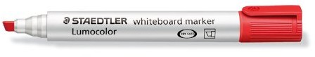 Staedtler 351 B-2 Lumocolor Whiteboard Marker klinowatym czubkiem, 2 lub 5 MM, 10 sztuki, czerwony 351 B-2