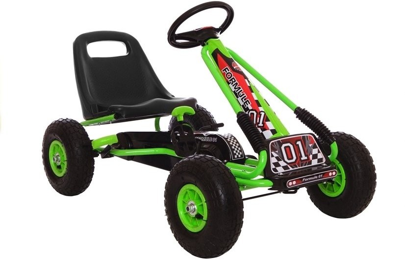 producent niezdefiniowany Gokart Zielony A-15 Pompowane Koła 5155