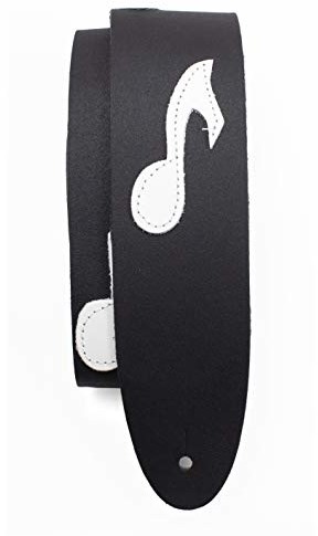 Perri's Leathers Perri's Leathers Pasek do gitary (BMN-217), biały/czarny, 111 cm - 130 cm dł. x 6,5 cm szer. BMN-217