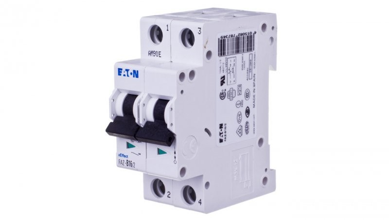 Eaton Wyłącznik nadprądowy 2P B 16A 15kA AC FAZ B16/2 278734 278734