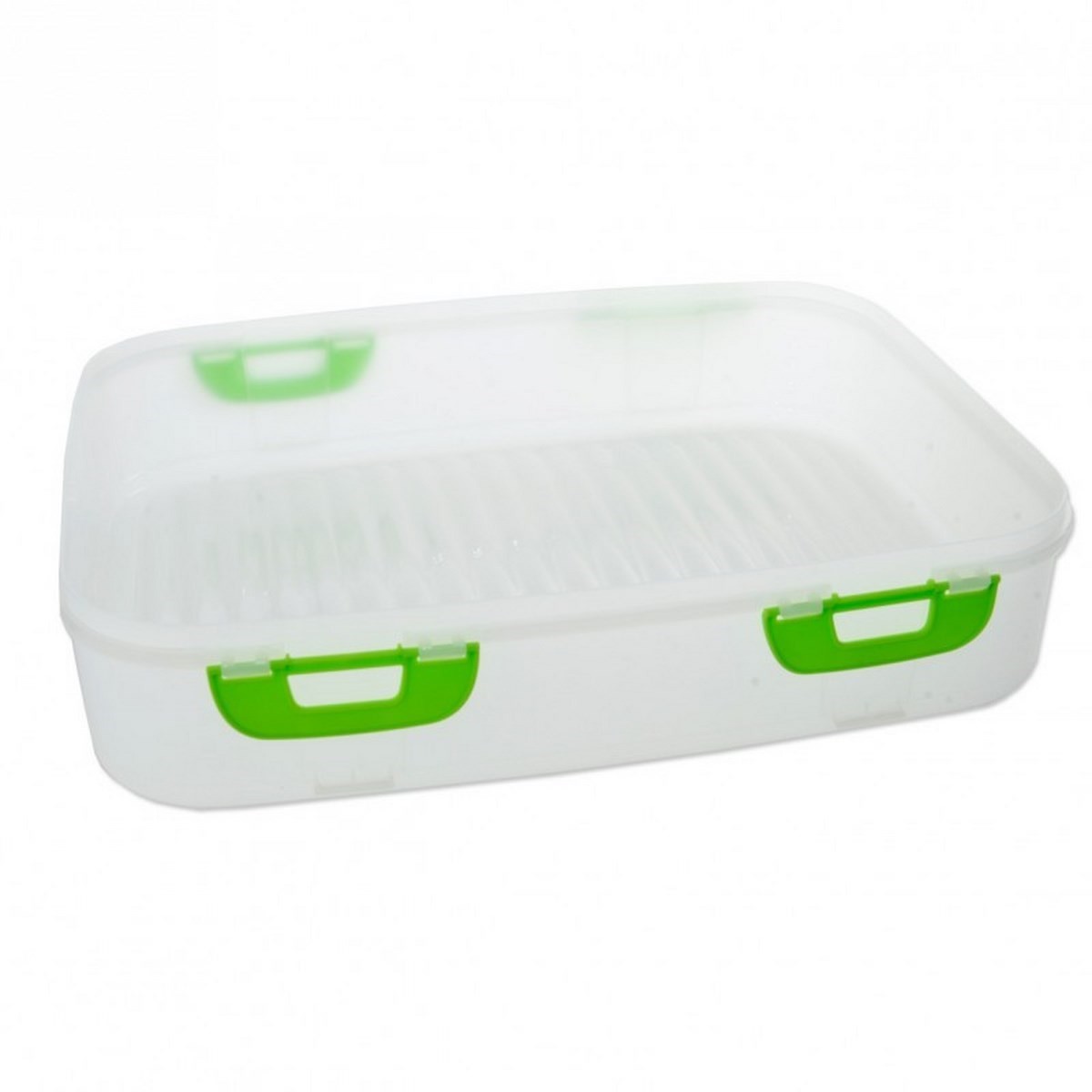 Piknikowy pojemnik plastikowy z zatrzaskami