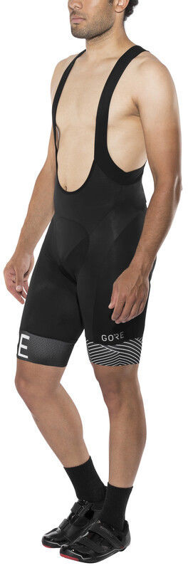 Gore wear WEAR C5 Optiline Spodenki na szelkach Mężczyźni, black/white XXL 2020 Spodenki rowerowe 100162990107