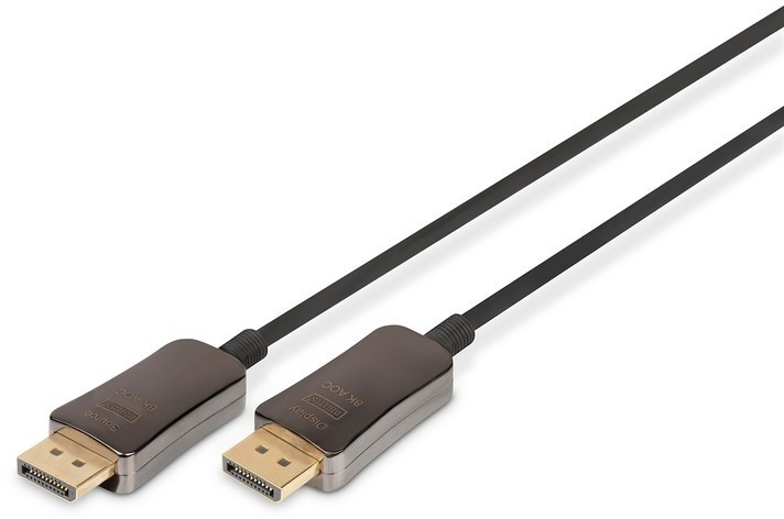 Digitus Kabel połączeniowy hybrydowy AOC DisplayPort 1.4 8K/60Hz UHD DP/DP M/M 30m Czarny