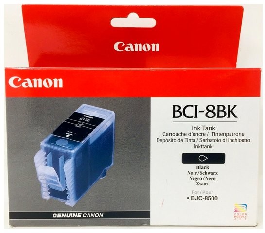 Canon Wyprzedaż Oryginał Tusz Canon BCI-8BK 0977A002 do Canon BJC8500 | 940 str | czarny black 0977A002_wyp