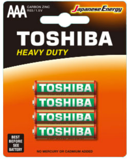 Toshiba Baterie cynkowo-węglowe R03KG BP-4TGTE SS