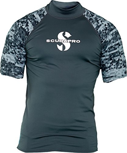 SCUBAPRO Scubapro GRAPHITE Rash Guard Krótki rękaw męski Slim Fit koszulka UV Collection 2017, s (65.022.200)