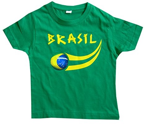 Supportershop Supportershop Chłopięcy Brasil Fan Brasil Junior Fan Zielony T-shirt 2 lata ZIELONY 8 Years 5060360360881