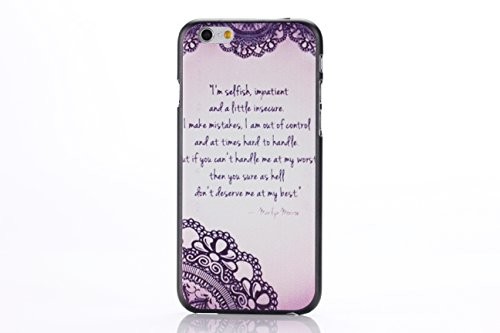 thematys cytat wzór z twardej Bumper-pokrowiec ochronny do Apple iPhone 6 Plus Rosa 0731840785566
