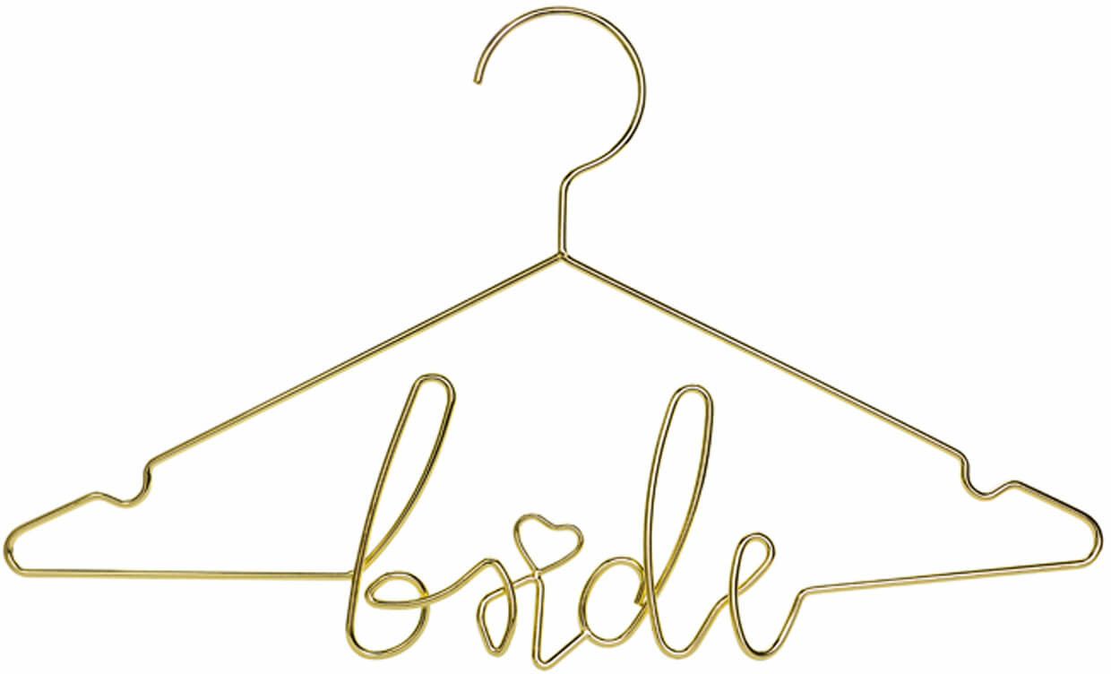 Party Deco Metalowy wieszak Bride złoty - 1 szt. WI1-019ME