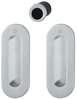 HOPPE 3207429 zasłonięta przesuwane klamka zestaw M472  BL przykręcana, chromowany matowy