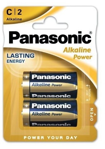 Panasonic 2 x Alkaline Power LR14 C blister)