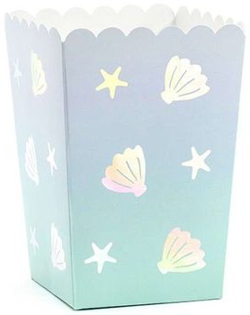 PartyDeco Pudełka na popcorn "Narwal" mix 6 szt POP10