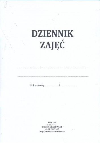 Firma krajewski Dziennik zajęć pozalekcyjnych [Men-I/6] Men-I/6