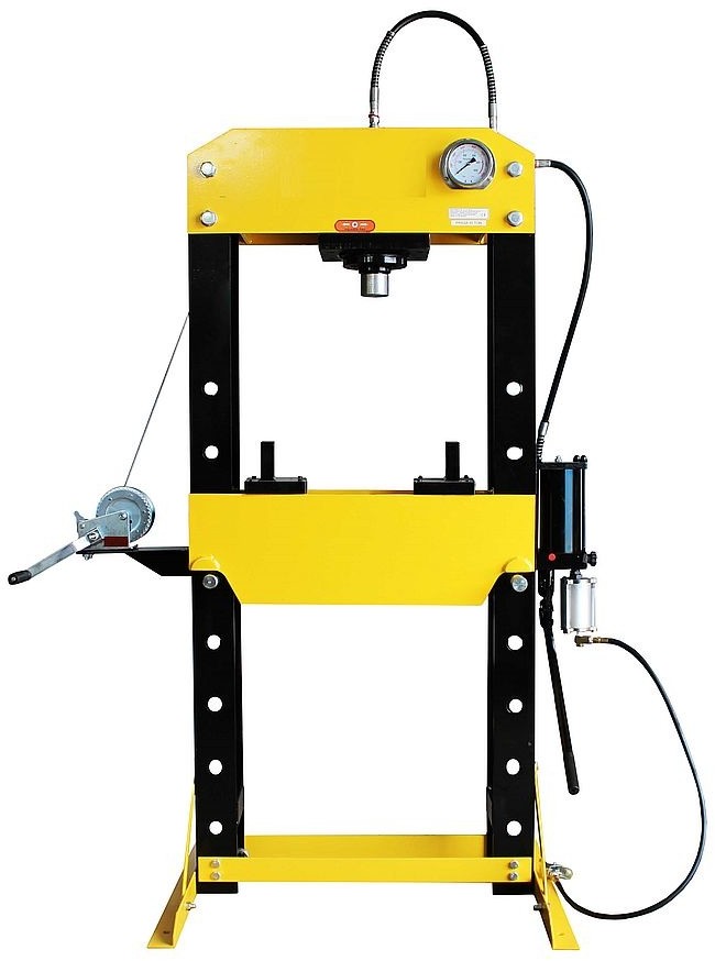 443 DOSTAWA GRATIS! 44358876 Prasa hydrauliczna pneumatyka ruchomy tłok regulowany stół siła nacisku 50 T) 58876-uniw