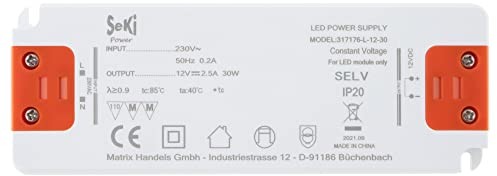 EMC SeKi SeKi Zasilacz LED L-30-12 - 12 V - 2,5 A - 30 W; sterownik LED - zasilacz - sterownik - 317176