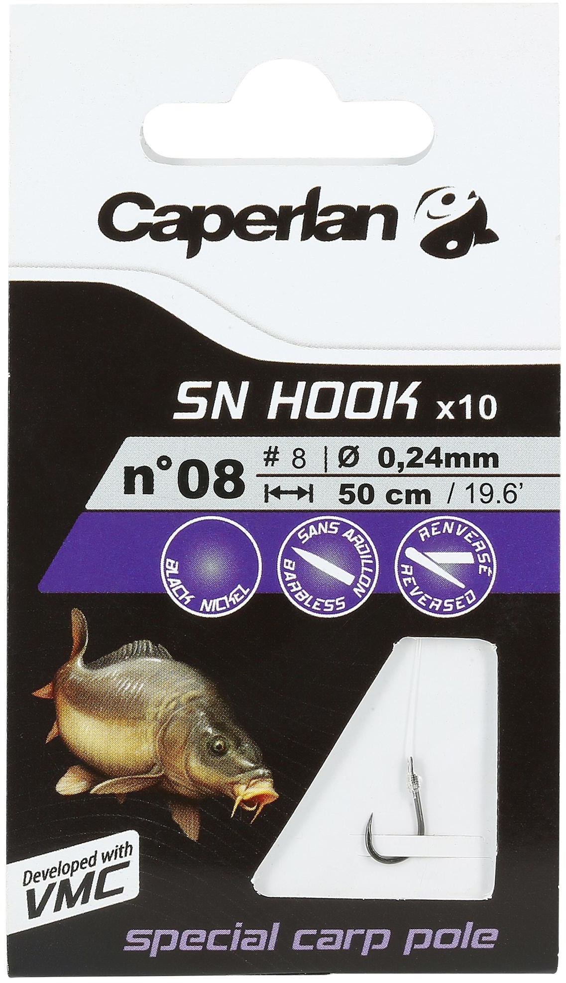 CAPERLAN Haczyki carp pole z przyponem Unisex