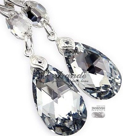 Swarovski Unikatowe Kolczyki Comet Gloss Srebro