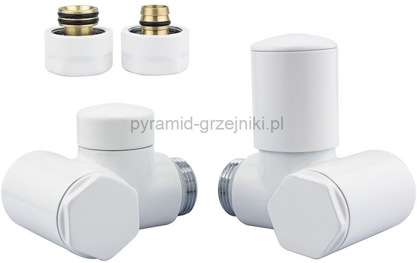 Varioterm Zawór regulacyjny INTEGRA ze złączką Pex/Cu - biały mat pex 16 mm prawy IR21FK/P(PEX)