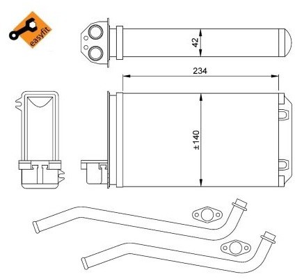 NRF Wymiennik ciepła, ogrzewanie wnętrza 58617