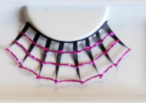 Eulenspiegel 001028  rzęsy, różowe/czarne Spiderweb 001028