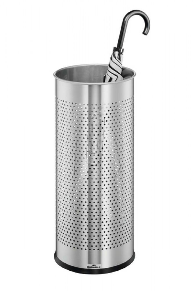 Durable Stojak na parasole okrągły Durable srebrny 3371-23