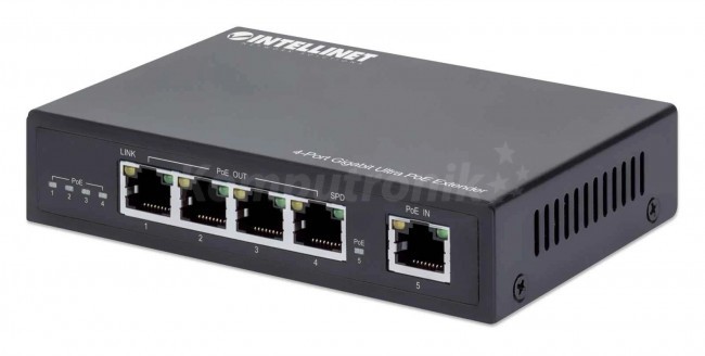 Intellinet 561617 Extender Ultra PoE 4-portowy Gigabit 802.3at/af 561617