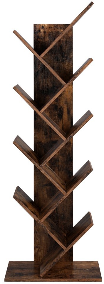 AmeliaHome AmeliaHome  Nowoczesna Półka na książki Brązowa GEOMETRY