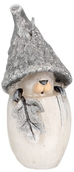 Artman Candles Candles Boże Narodzenie Świeca ozdobna Skrzat srebrna 1szt