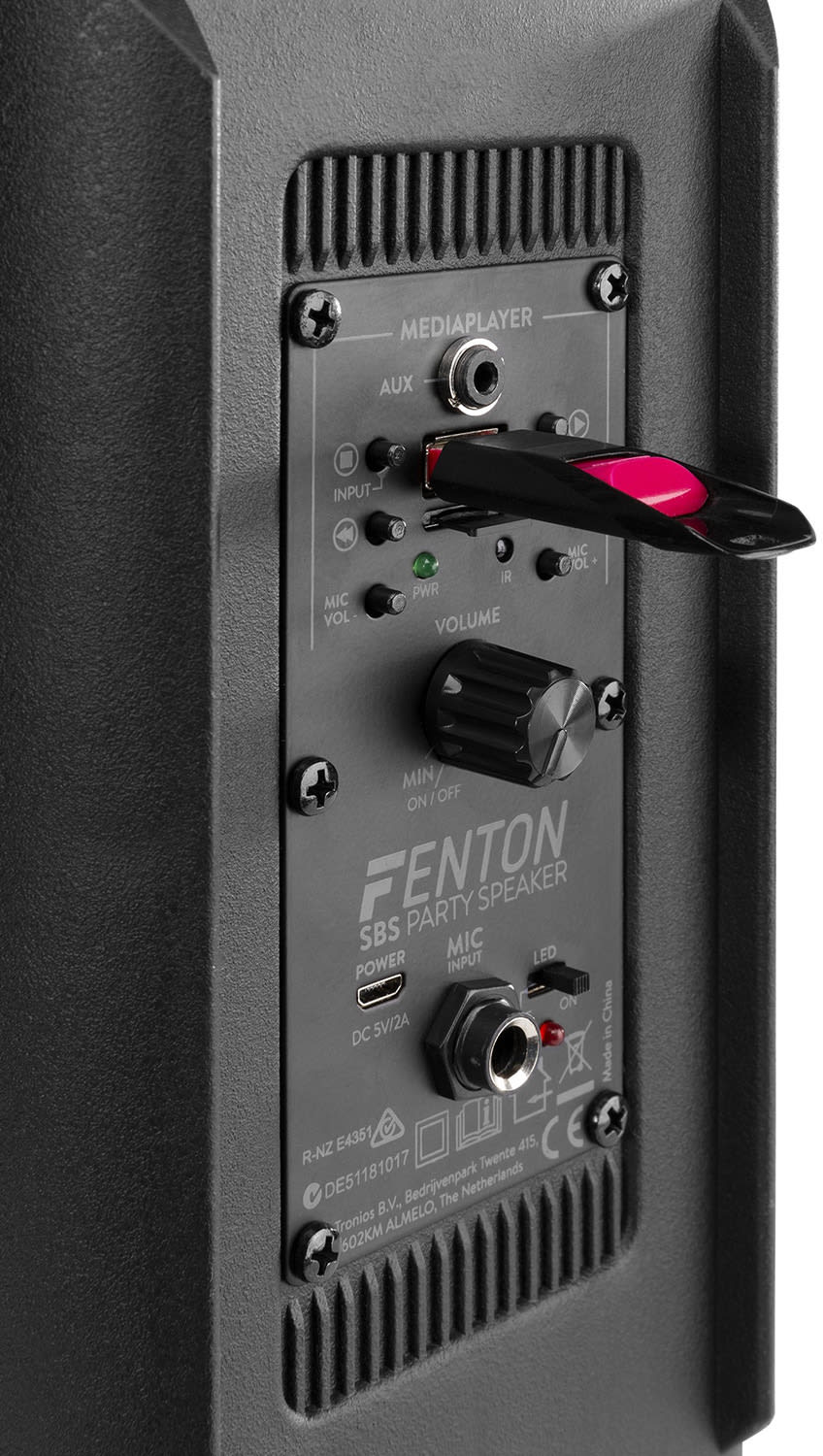 Fenton Fenton SBS65, głośnik imprezowy, Bluetooth, USB/SD/AUX, LED, pilot, czarny Sky_178.357