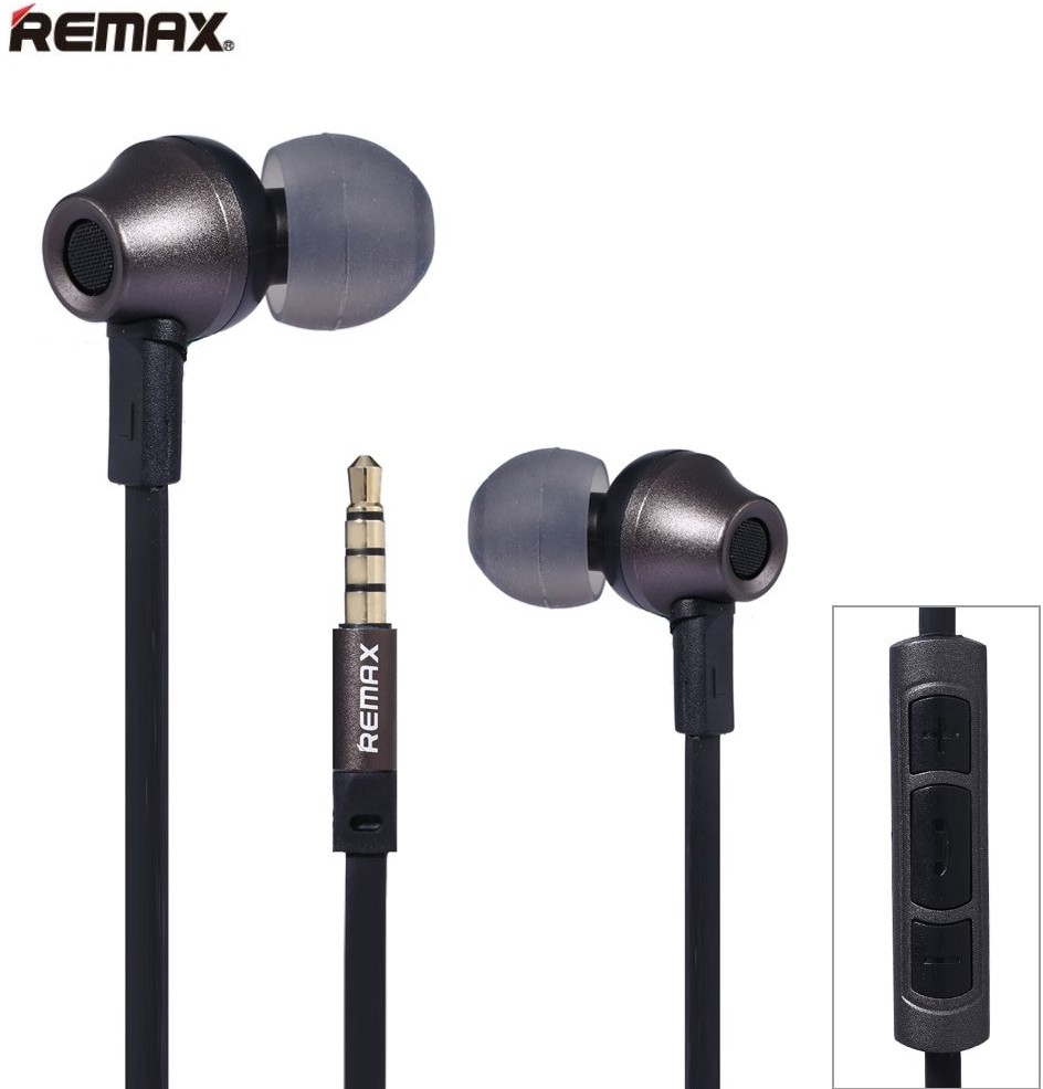 Remax Rm-610d 3.5mm wtyczka słuchawki w linii słuchawki stereo w ucho słuchawka Hi-Fi zestaw