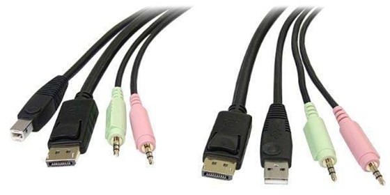 StarTech com com 4-in-1 USB DisplayPort KVM DP4N1USB6