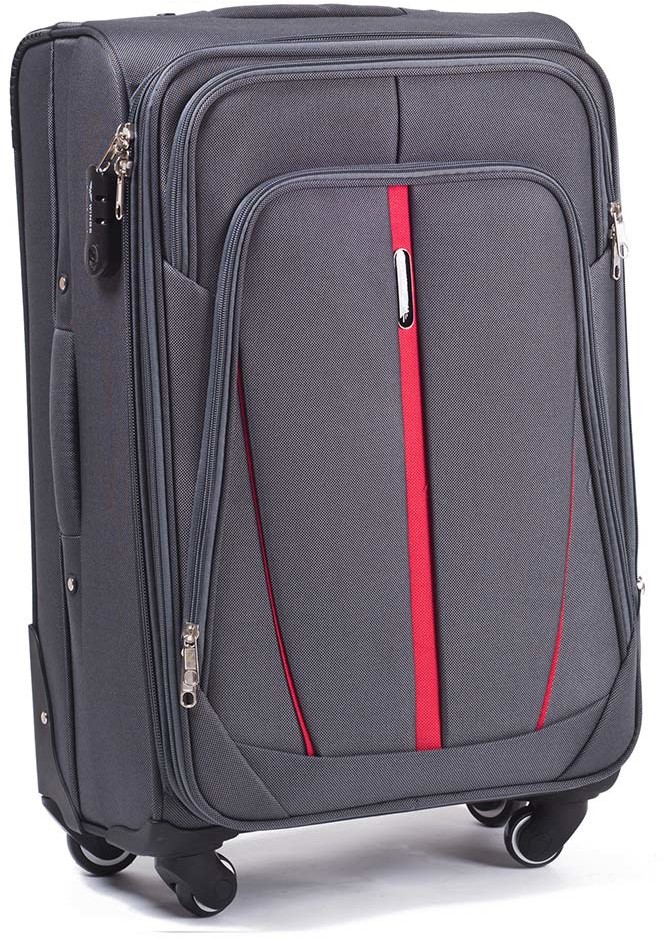 Solier Podręczna mała walizka miękka S 1706(4) dark grey P458