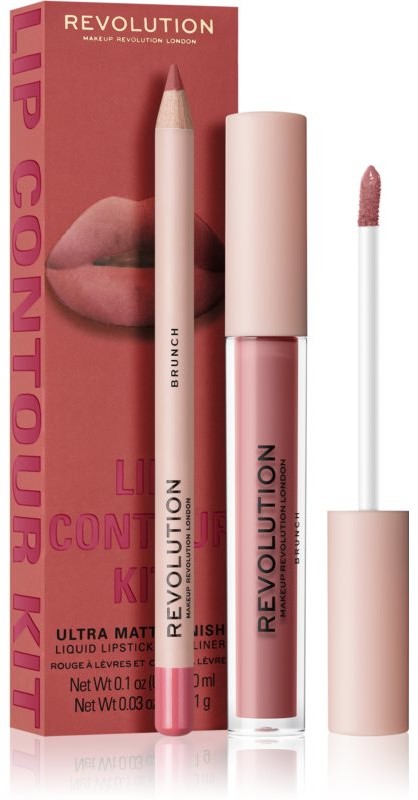 Makeup Revolution Lip Contour Kit zestaw do ust Brunch odcień