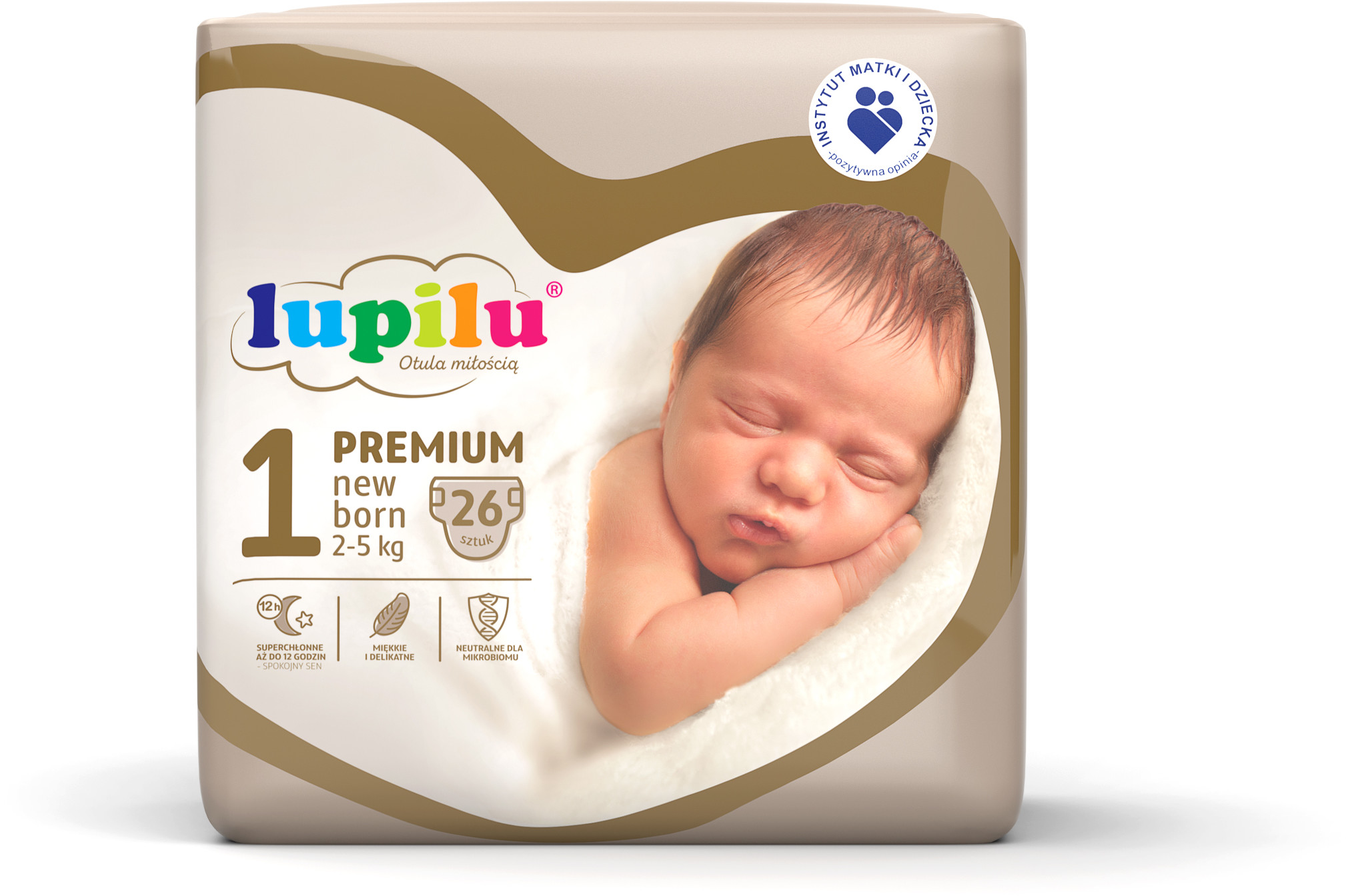 LUPILU Pieluchy PREMIUM 1 New born (2-5 kg), 26 sztuk