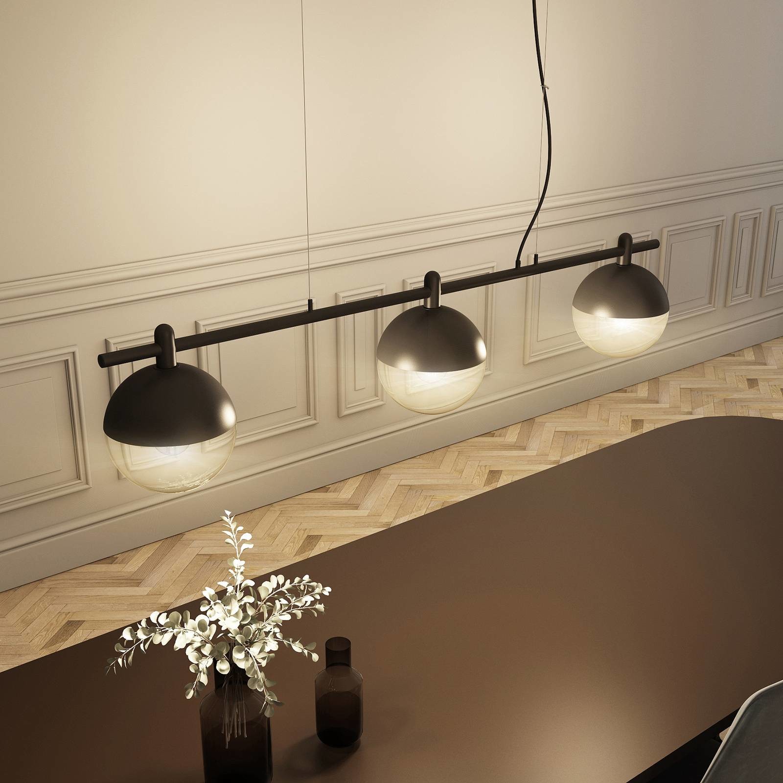 Lucande Lucande Dustian lampa wisząca, 3-pkt., 124 cm