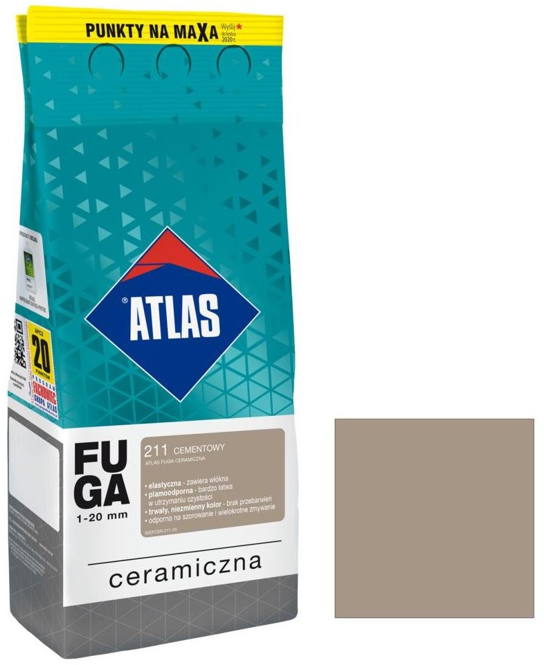 Atlas Fuga ceramiczna 211 cementowy 2 kg