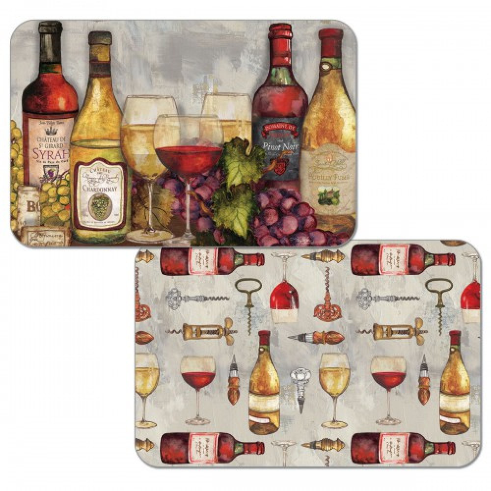 Cala Home Mata Stołowa Podkładka Plastikowa Dwustronna Cala Home Wine Time Wielokolorowa 43 X 28,5 Cm