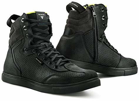 SHIMA Rebel WP, wodoodporne buty motocyklowe Urban męskie buty motocyklowe miejskie sneakersy czarne, 43 EU